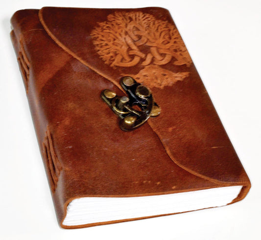 Tree of Life Leather Journal with Latch