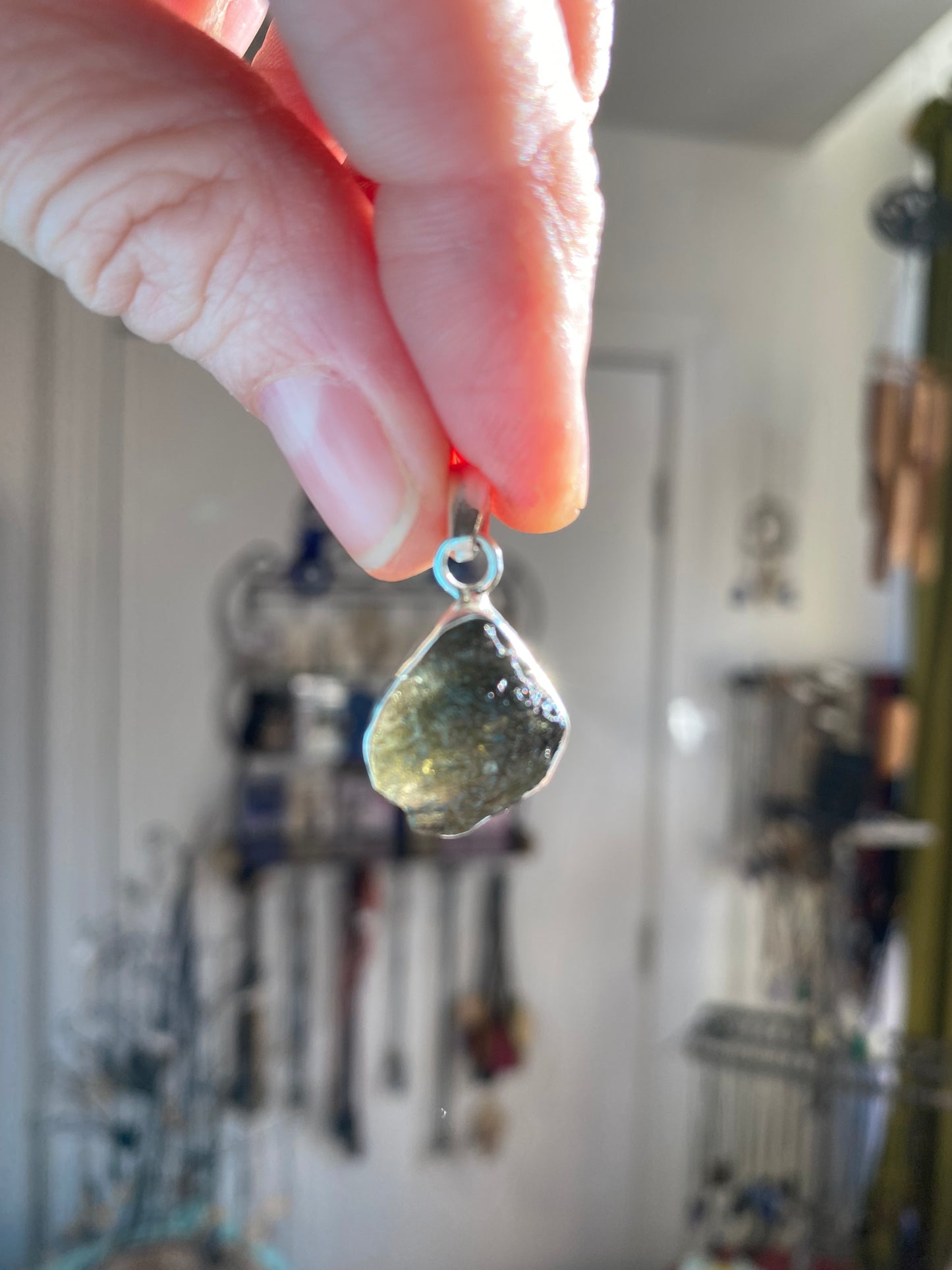 Moldavite pendant