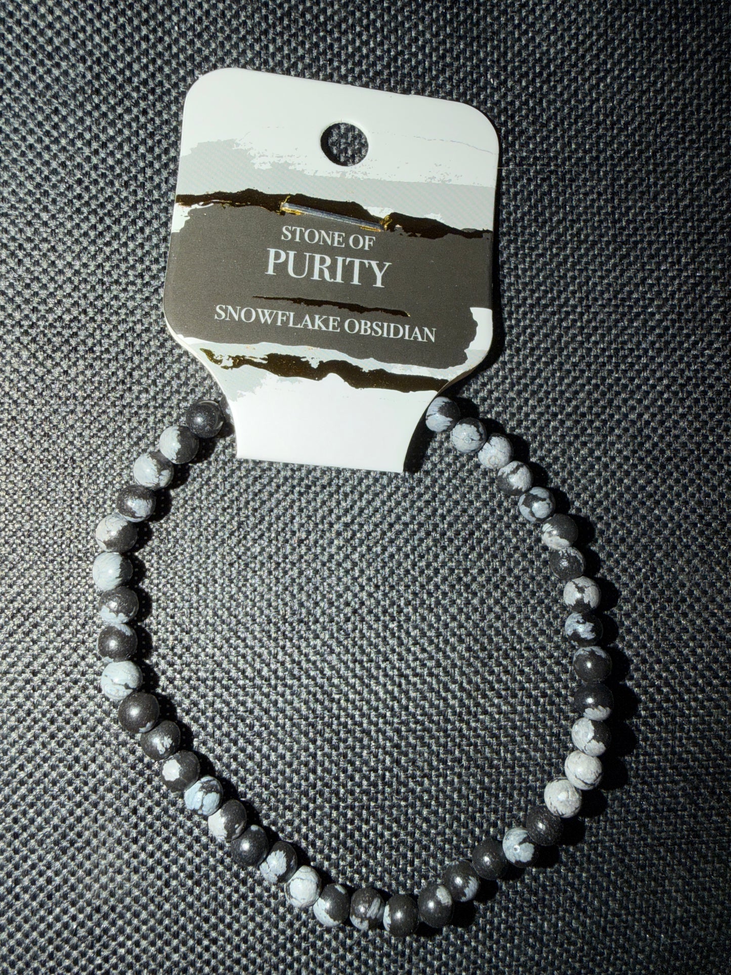 Snowflake Obsidian bracelet 6mm