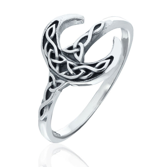 Celtic Night Moon Ring