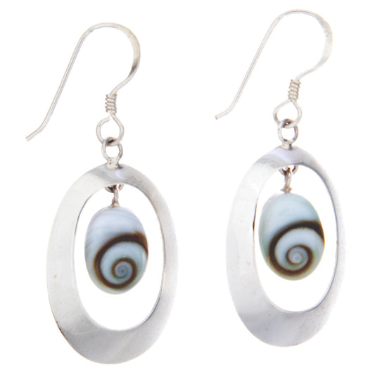 Shiva Eye Earrings Oval Dangle