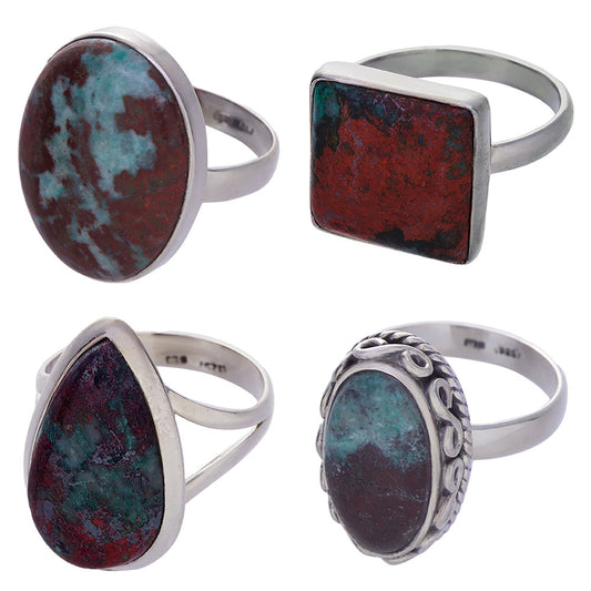 Sonora Sunset Crysocolla Cuprite Ring 15-23mm