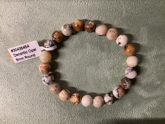 8mm Dendritic Opal bracelet