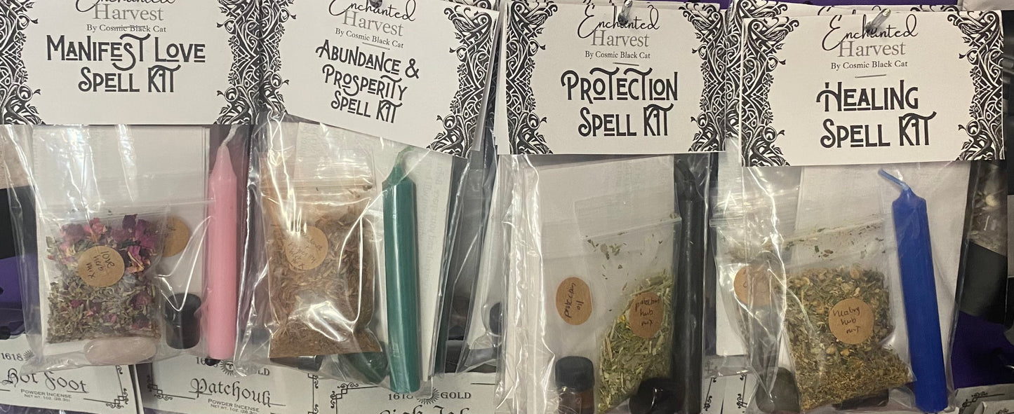 Enchanted Harvest Spell Kits by Cosmic Black Cat