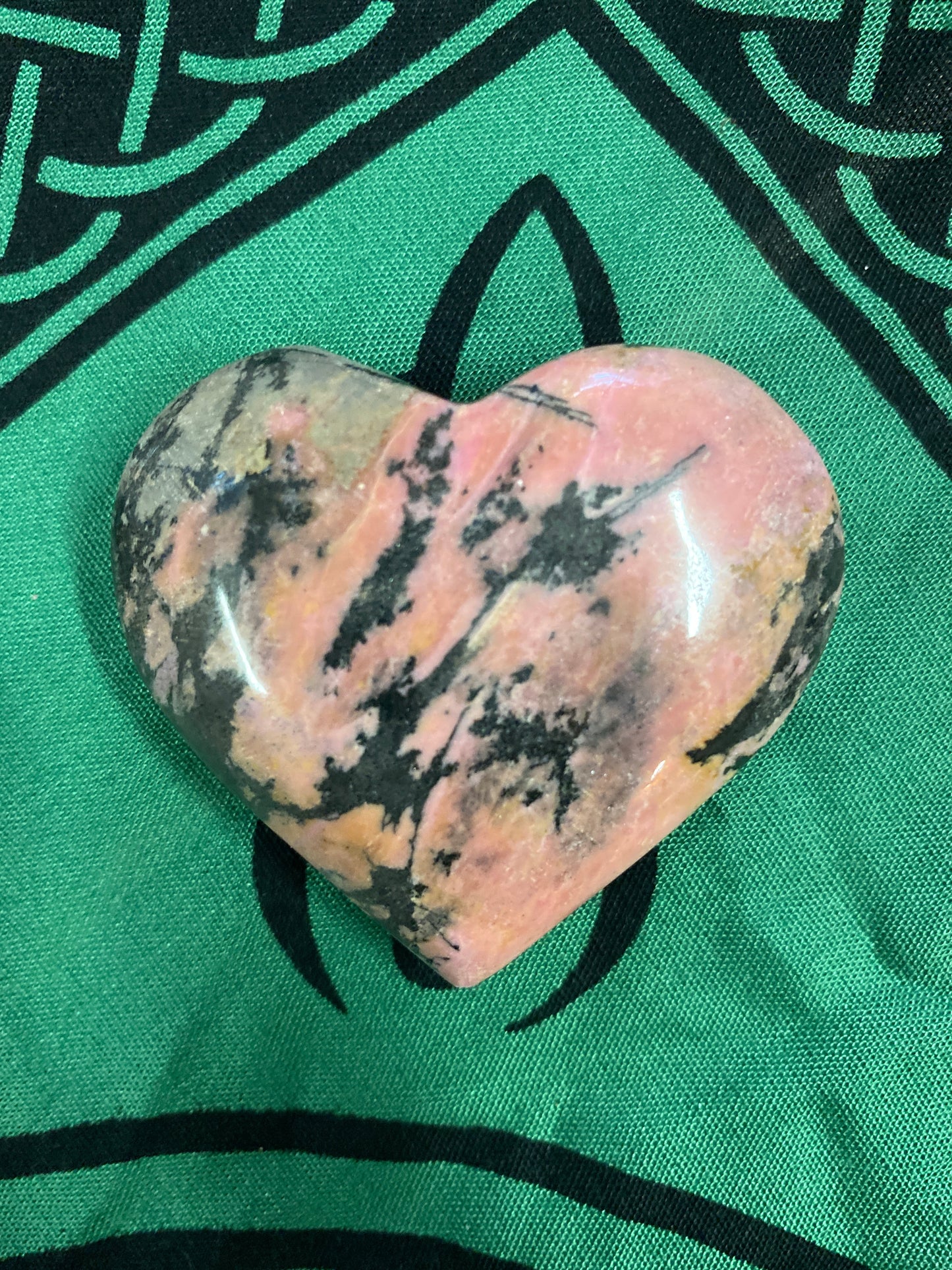 Rhodonite Heart Carving