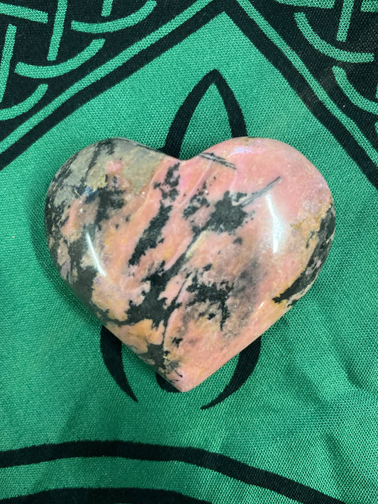 Rhodonite Heart Carving