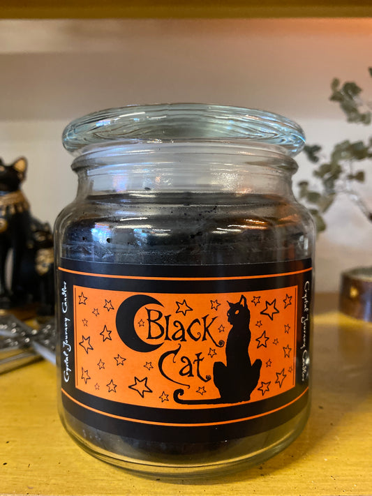 Crystal Journey Black Cat 16 oz jar candle