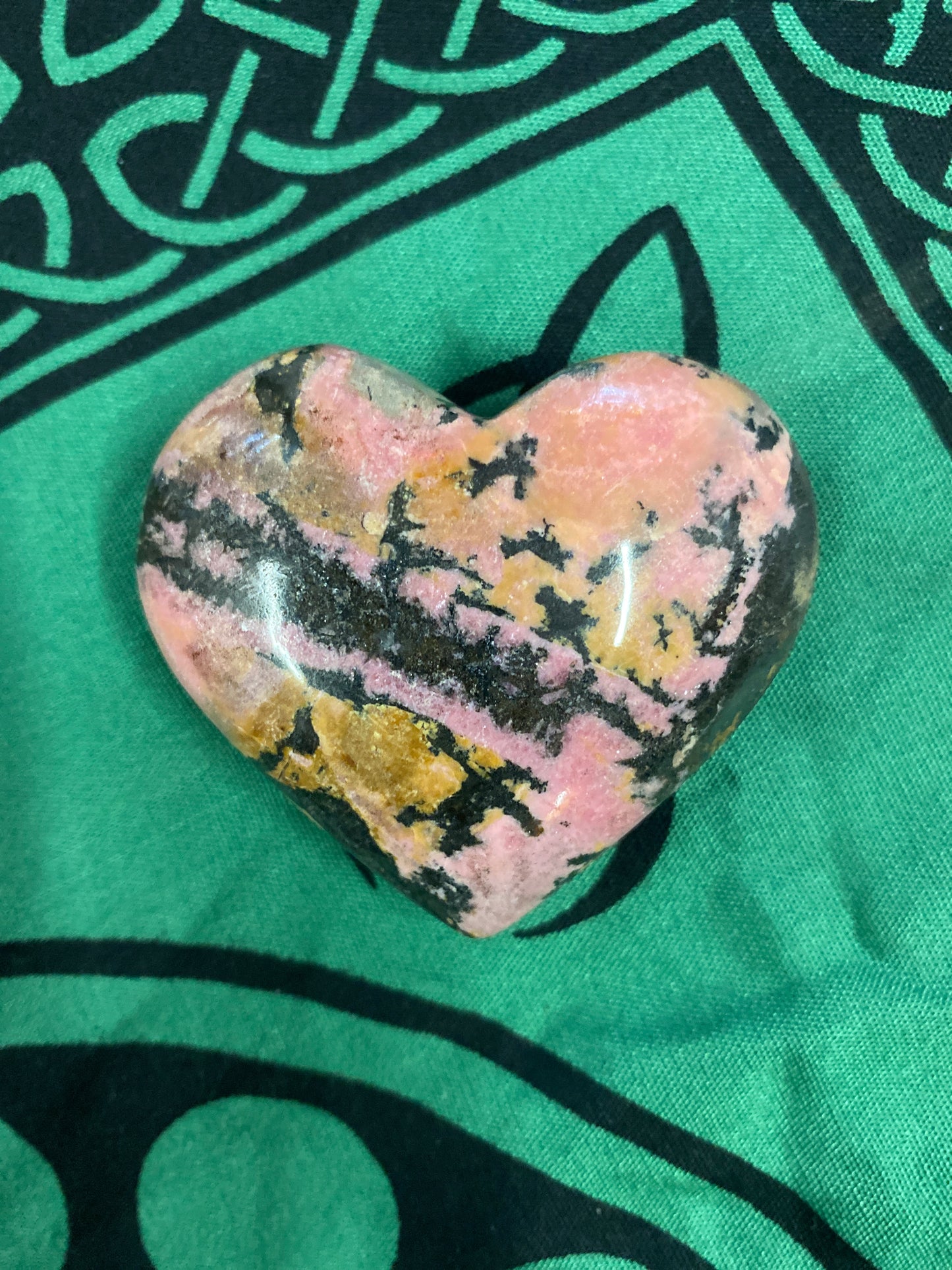 Rhodonite Heart Carving