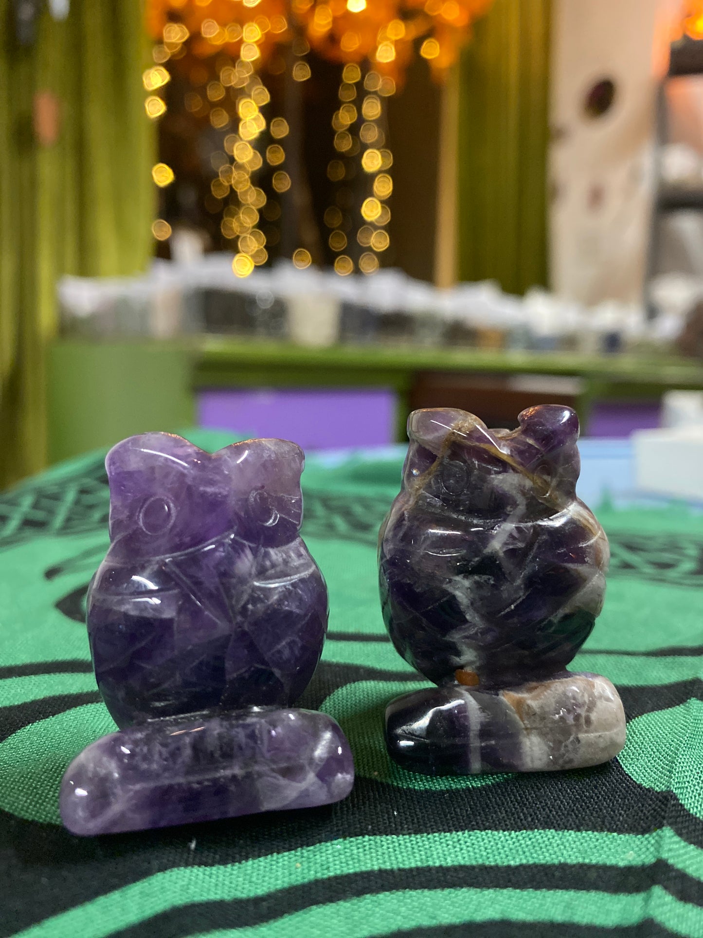 Amethyst Owl Carving 1.5”