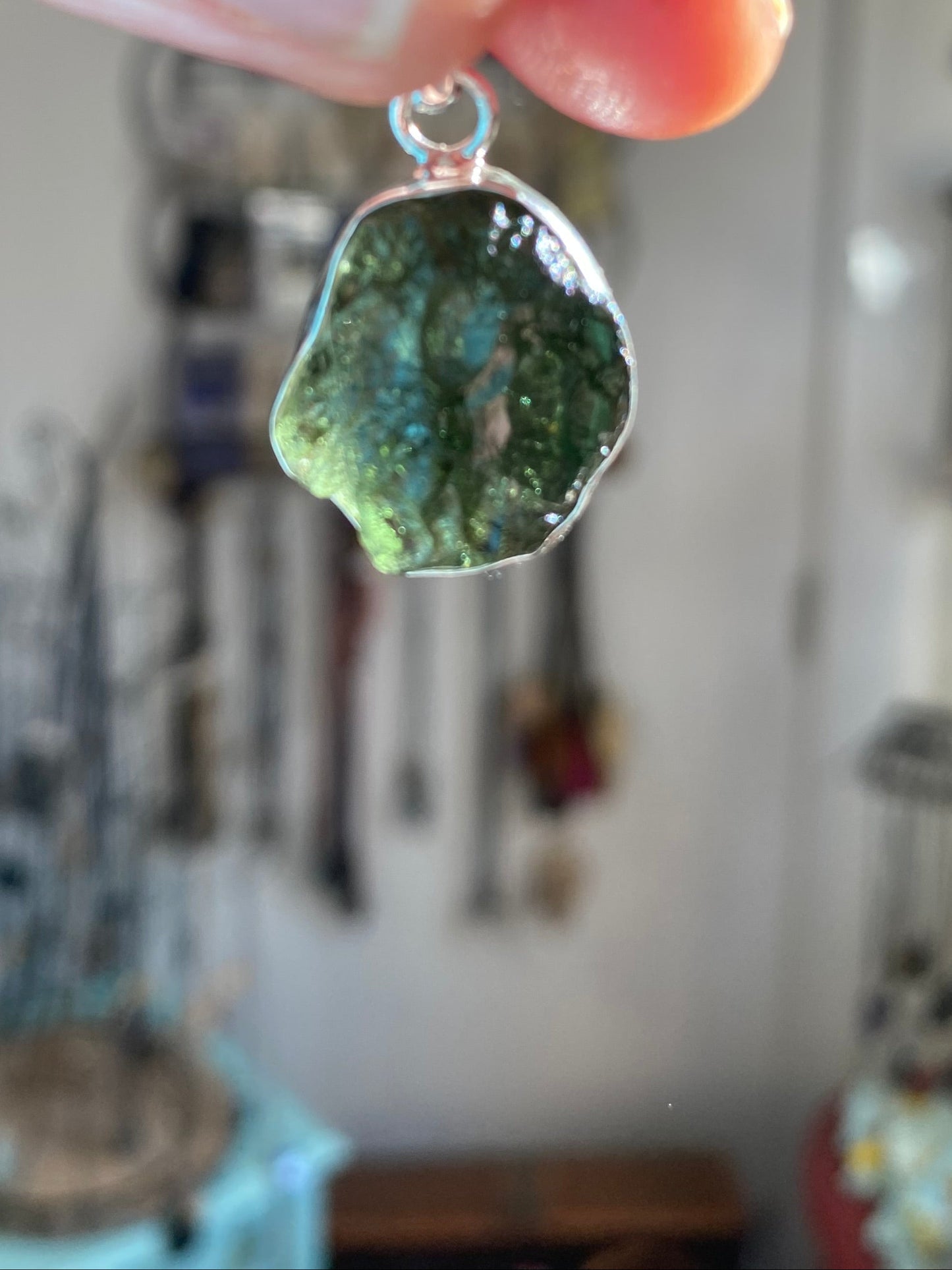 Moldavite pendant