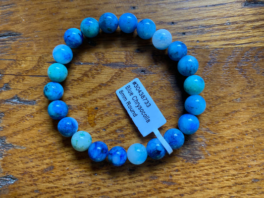 8mm Chrysocolla bracelet