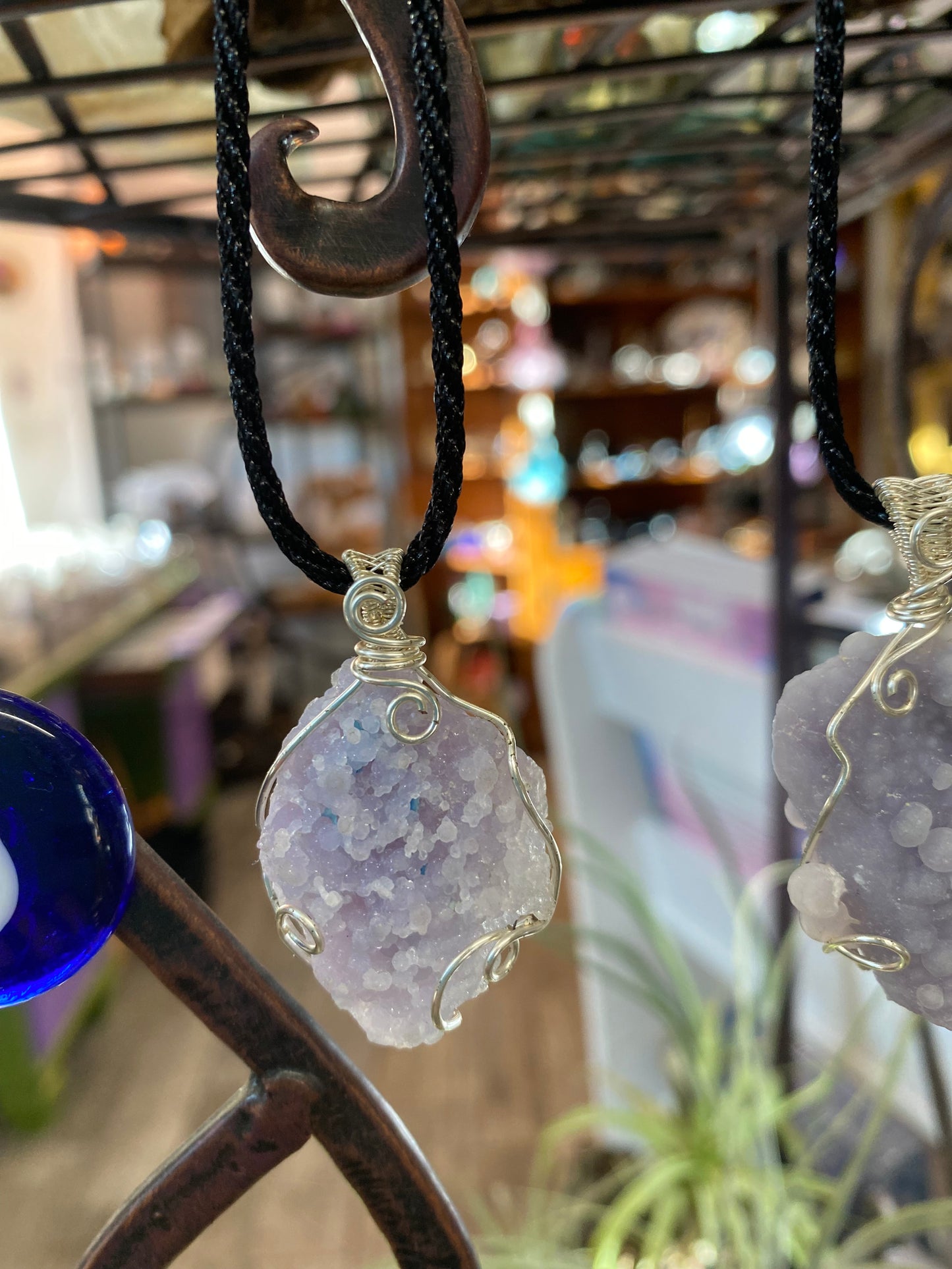 Agate, Grape wire wrapped