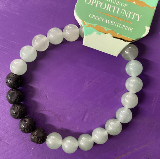 Gemstone Bracelets with Lava Stone
