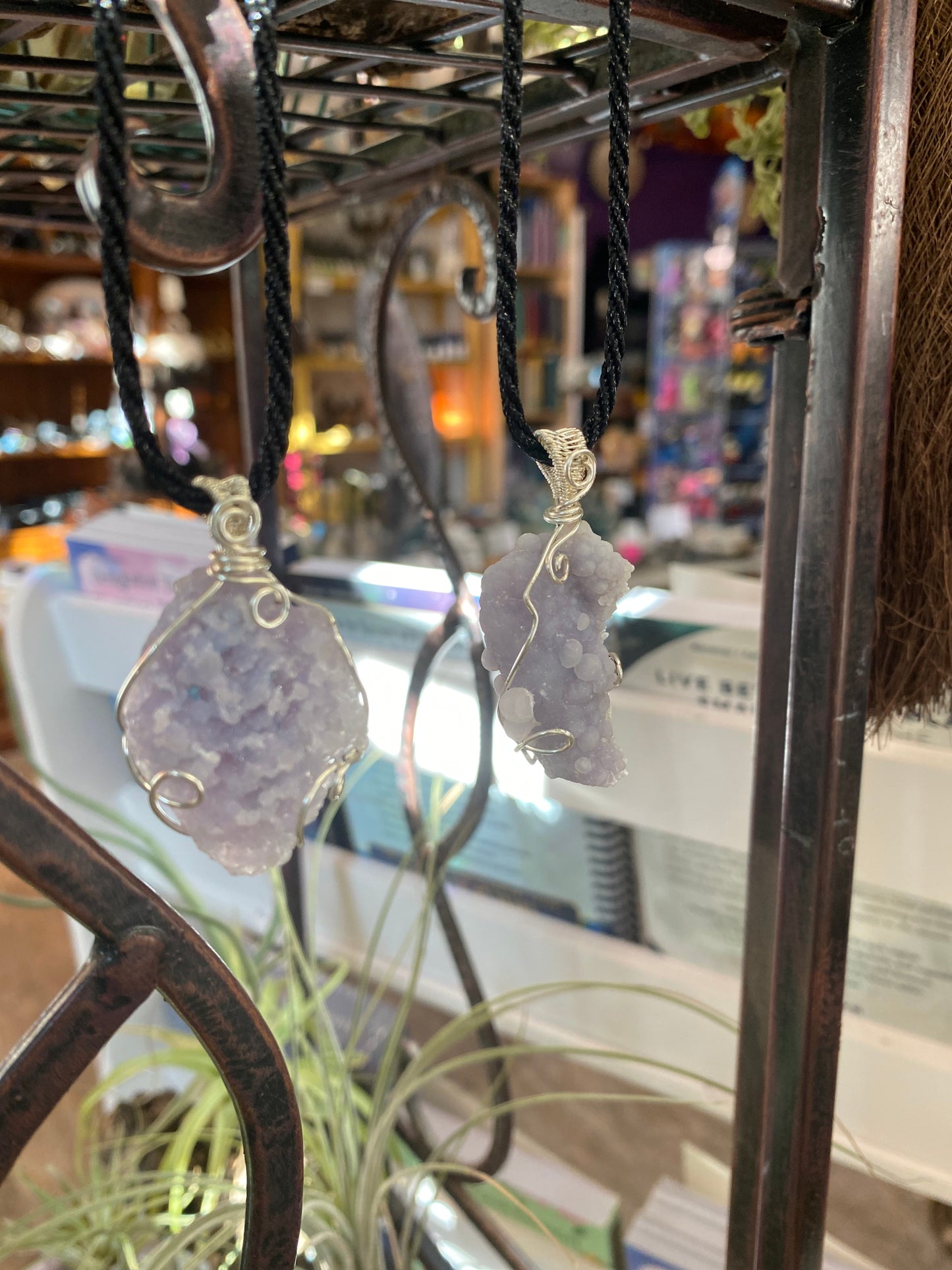 Agate, Grape wire wrapped