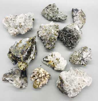 Quartz with Aragonite & Pyrite
