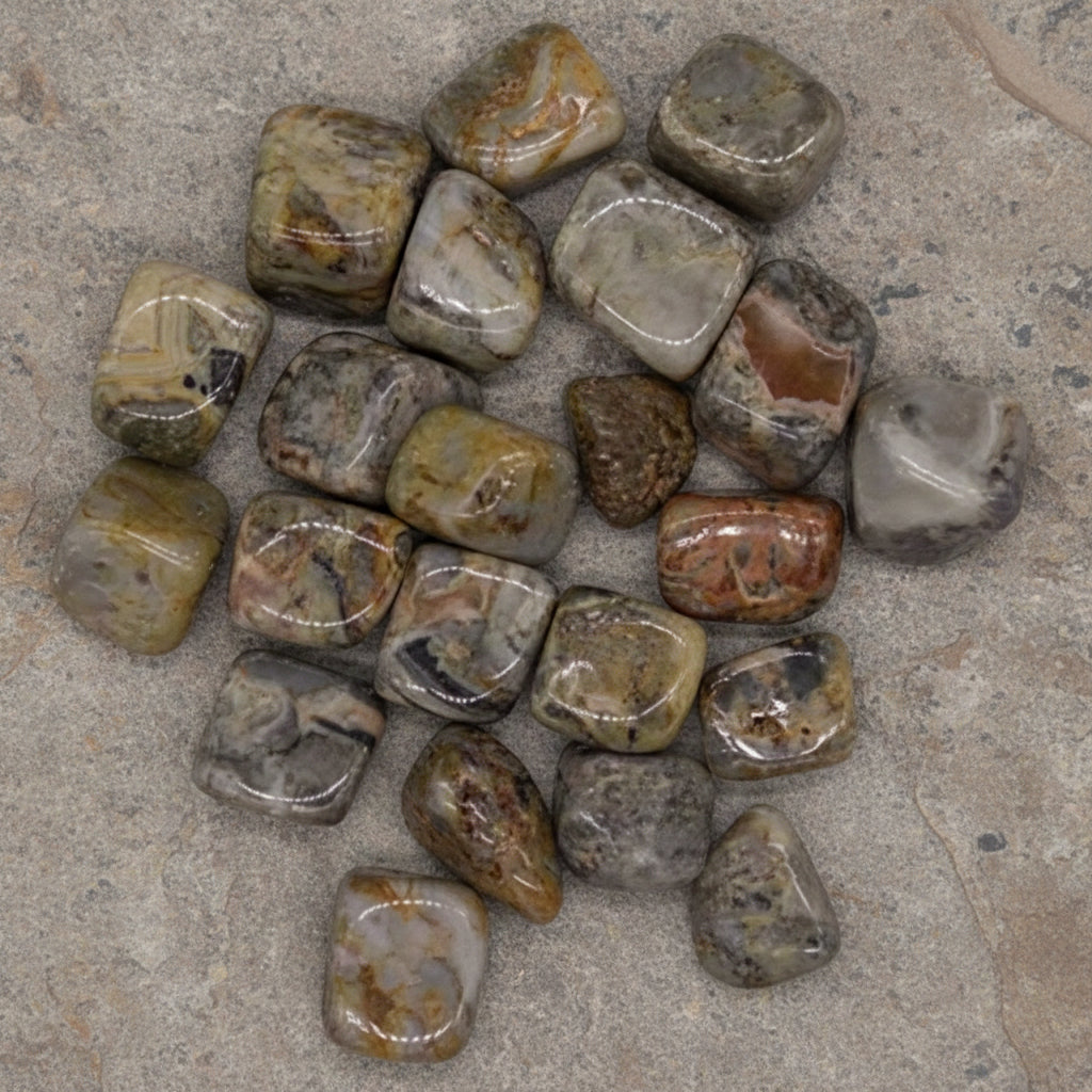 Crazy Lace Agate tumbled stone