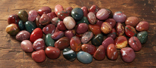 Jasper Rainbow Fancy tumbled stone