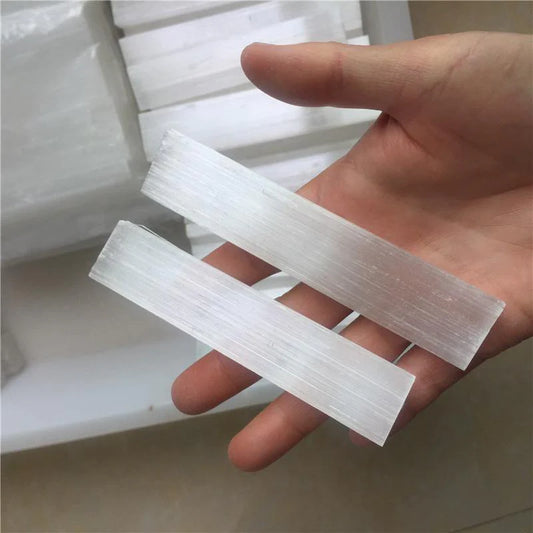 Raw Rectangle Satin Spar (Selenite) Sticks 5-6"