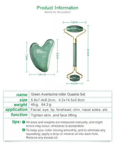 Crystal Gua Sha & Roller Set