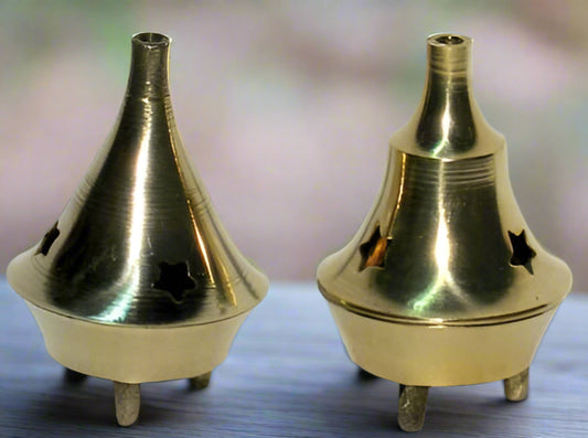 Brass cone incense burner 2 1/4"