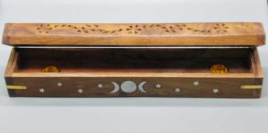Flip Top Triple Moon incense holder 12"