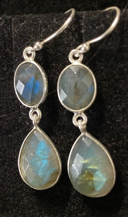 Labradorite dangle earrings