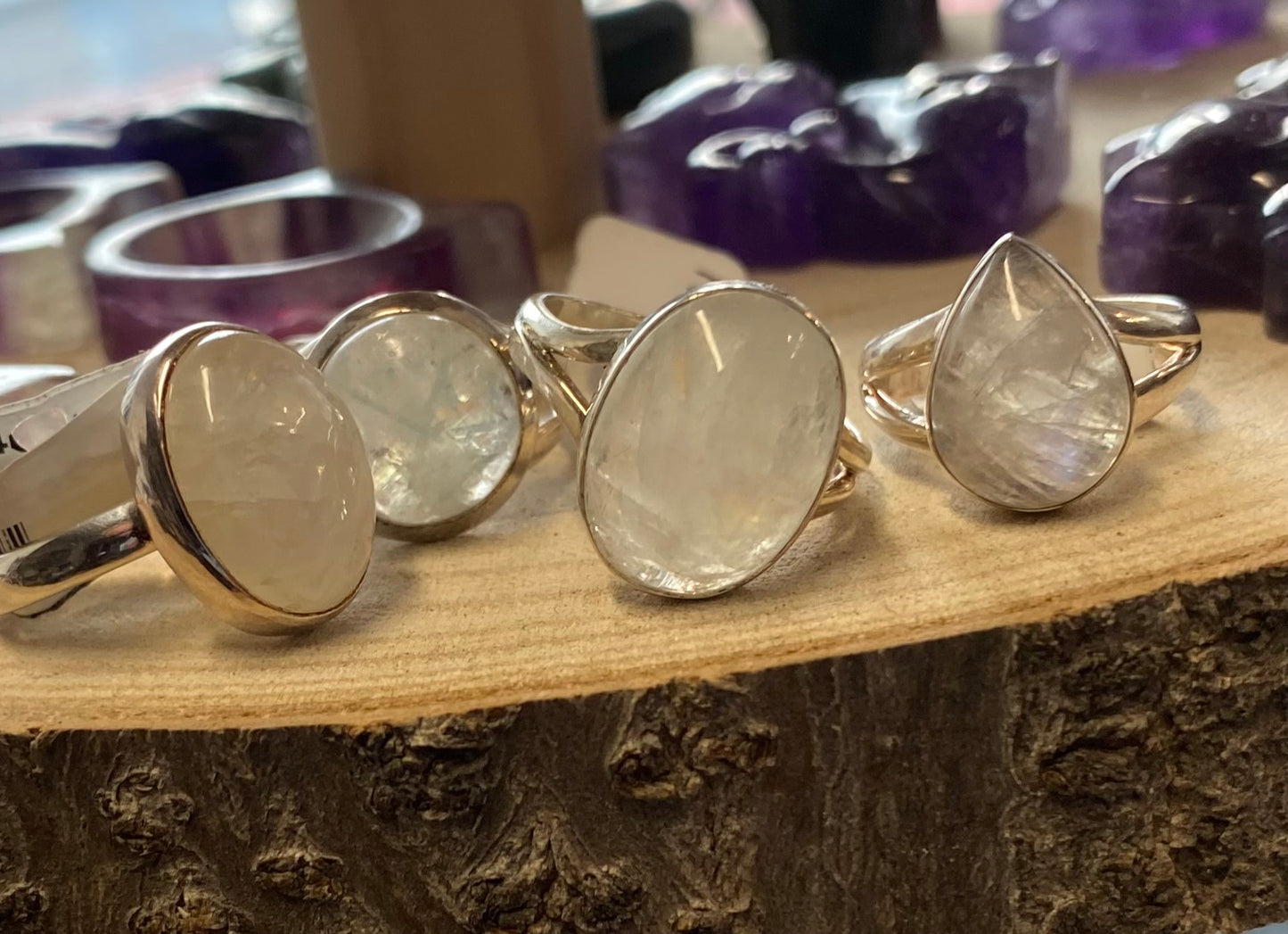 Rainbow Moonstone Ring 16mm-25mm