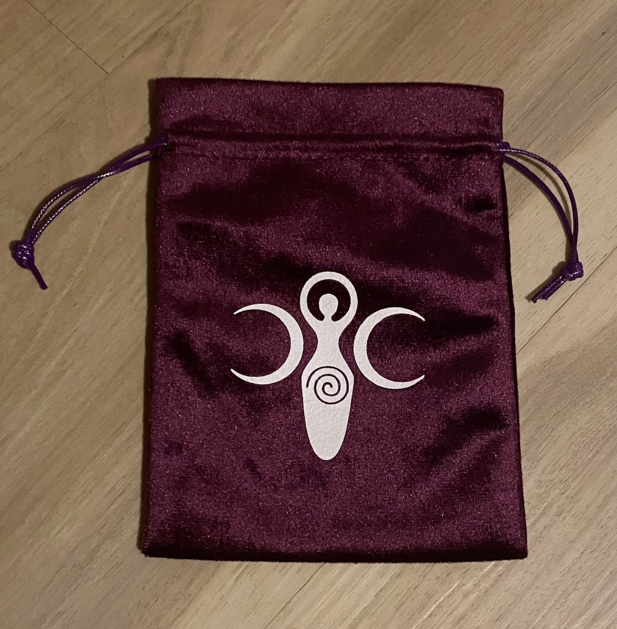 Spiral Goddess Velvet Bag 5x7”