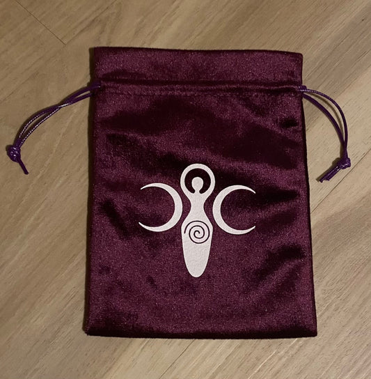 Spiral Goddess Velvet Bag 5x7”