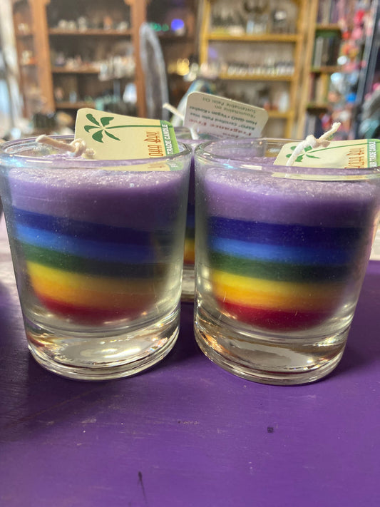 Aloha Bay Unscented Chakra Energy Glass Votive Candle 2.5oz