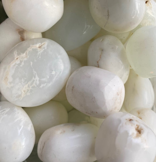 White Jade tumbled stones