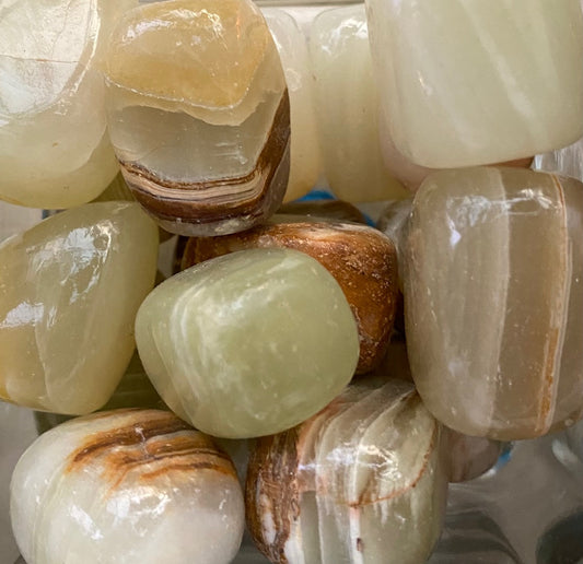 Green Onyx tumbled stone