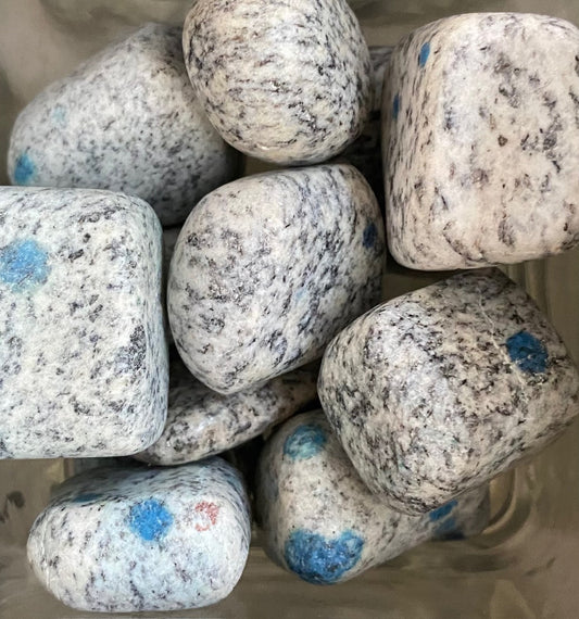 K2 Azurite tumbled stones