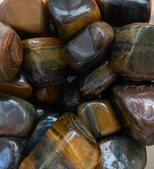 Blue Tiger Eye tumbled stone
