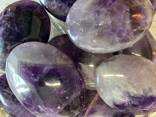 Chevron Amethyst Palm Stone