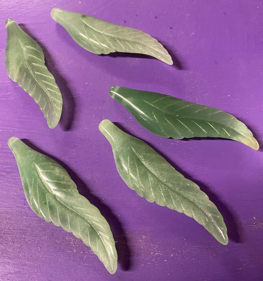 Aventurine Angel Feather Carving