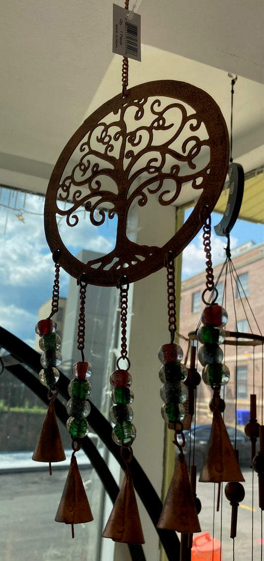 Brass Bell Chime Large - Copper Metal Tree of LIfe¡