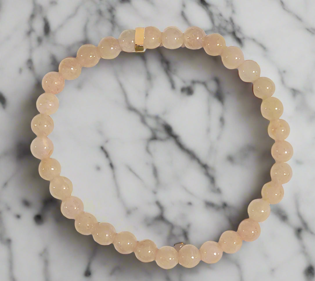 4-8mm Quartz, Strawberry bracelet