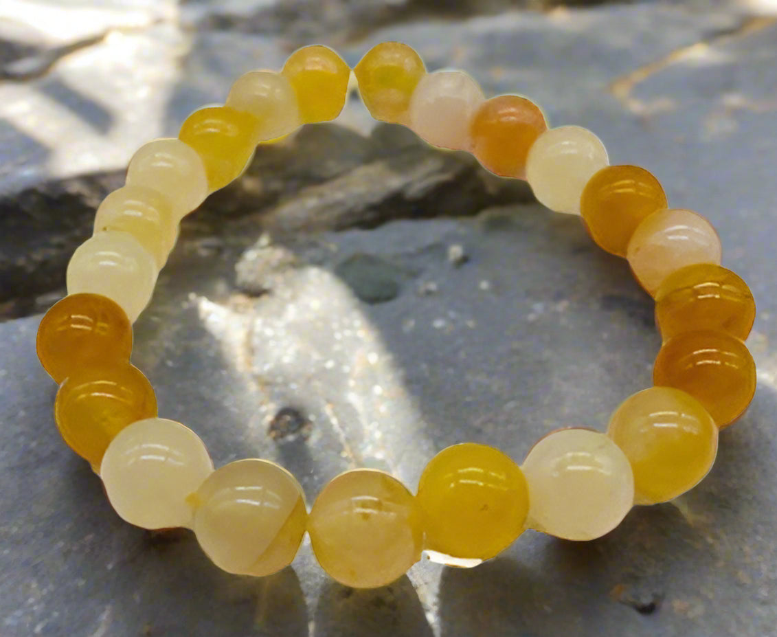 Yellow Jade bracelet 8mm