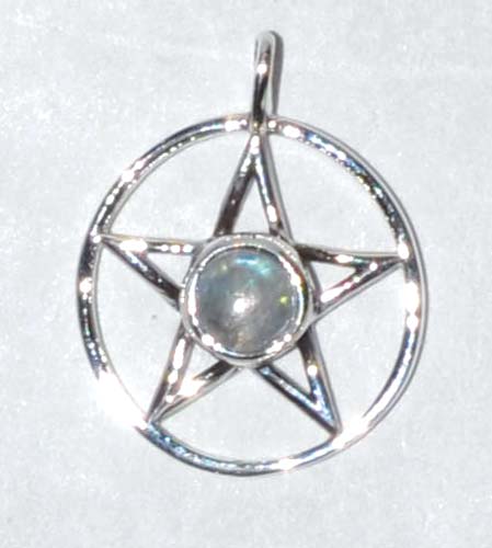 11/16" Pentagram Moonstone sterling