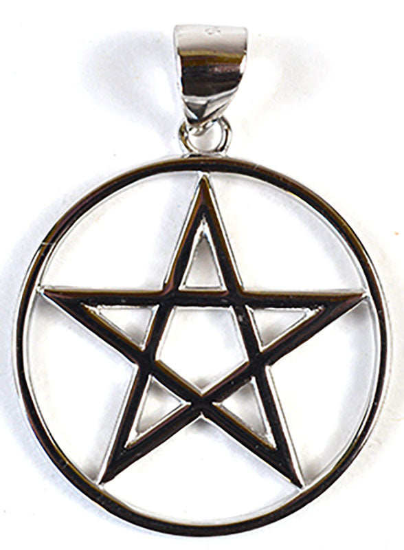 7/8" Pentagram Sterling Silver