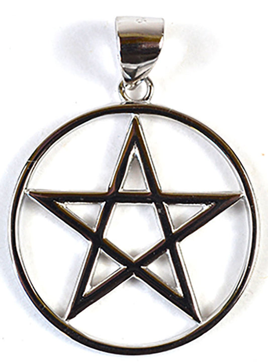 7/8" Pentagram Sterling Silver