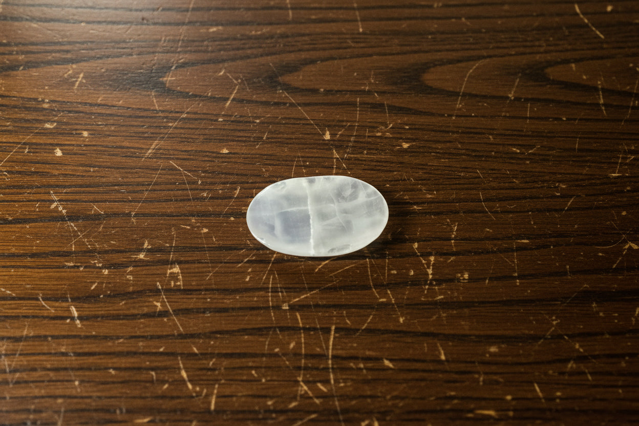 Large Pink Calcite worry stone. 