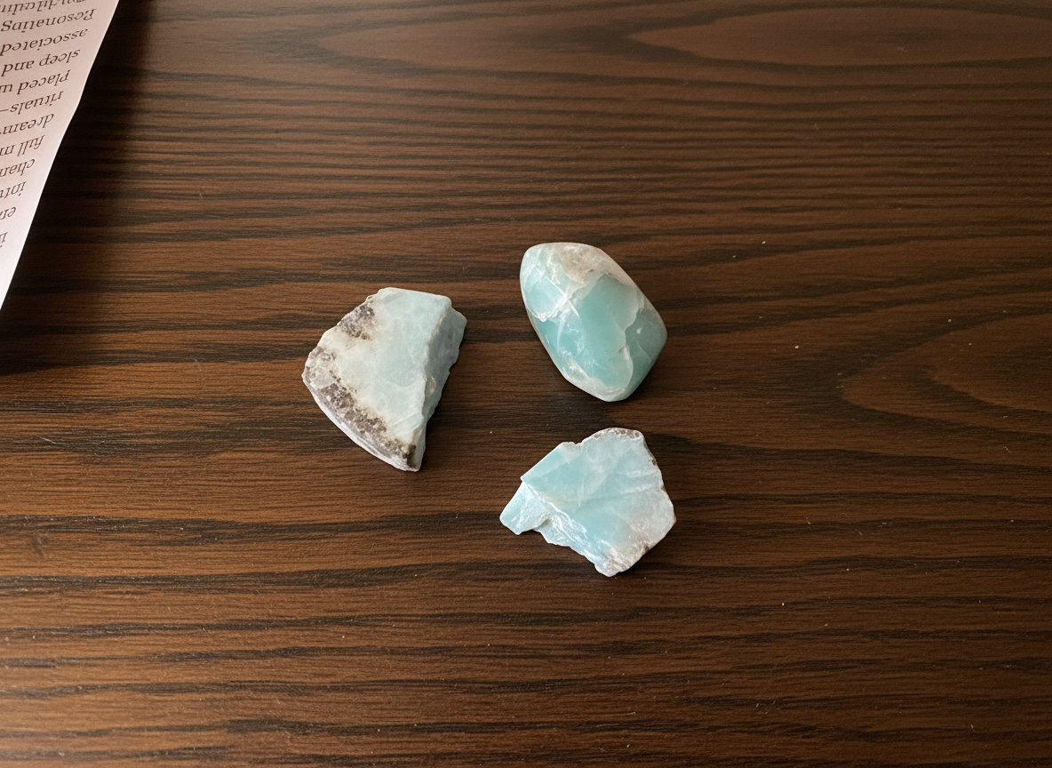 Larimar (pectolite) is known to enhance healing, empathy, and communication. 