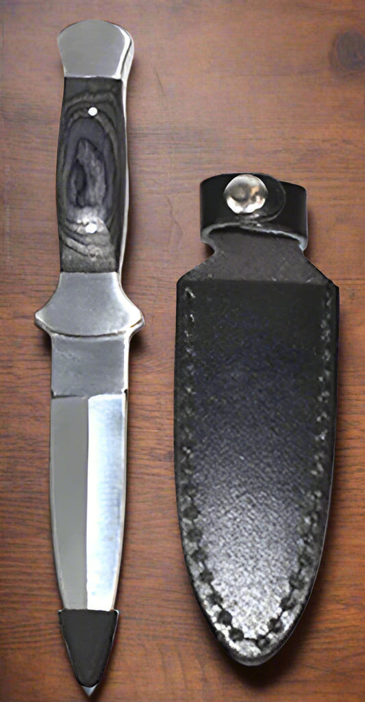 7 1/2" Black wood handle athame