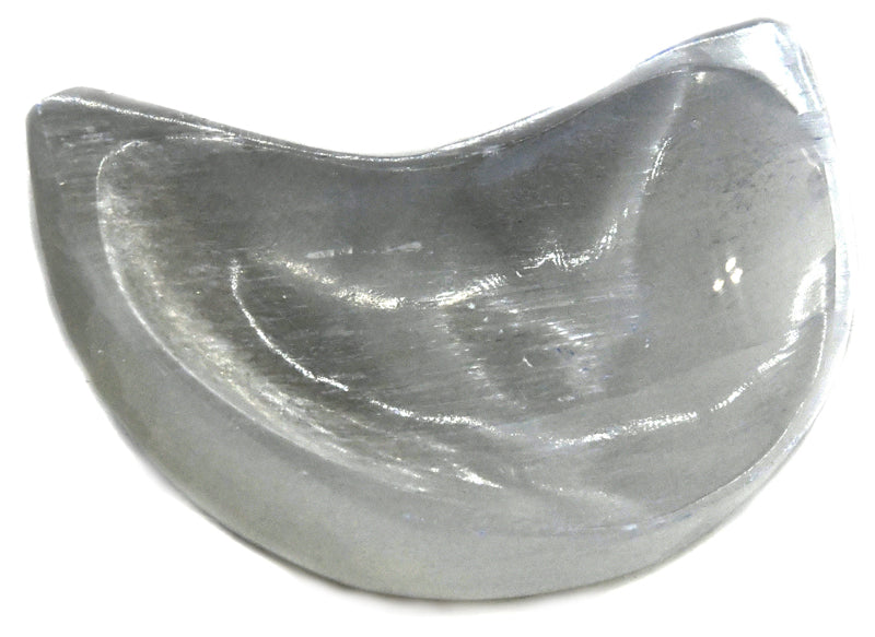 4" Satin Spar (Selenite) Half Moon bowl