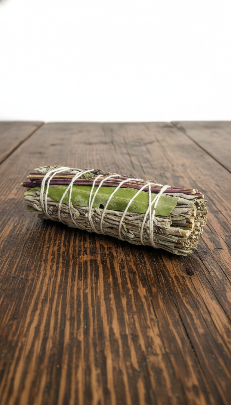 7 Herbs White Sage smudge stick 4"