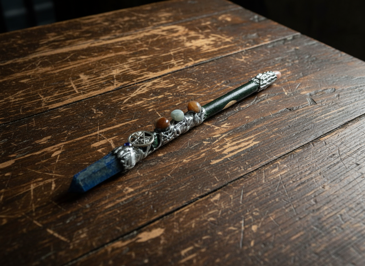 The Lapis Lazuli point and Compass Amulet help one to find their way to awareness and purification.