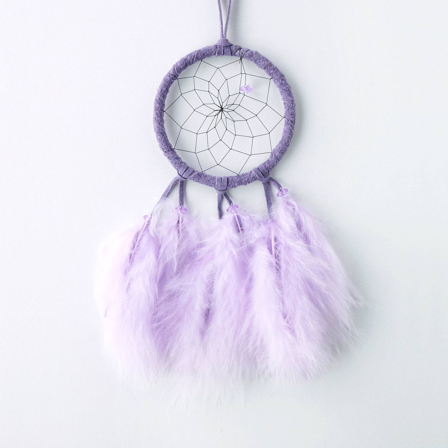 2.5" Lavender Fluffy Dream Catcher