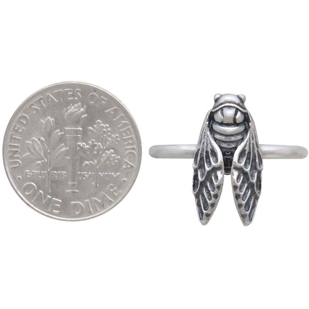 Sterling Silver Cicada Ring